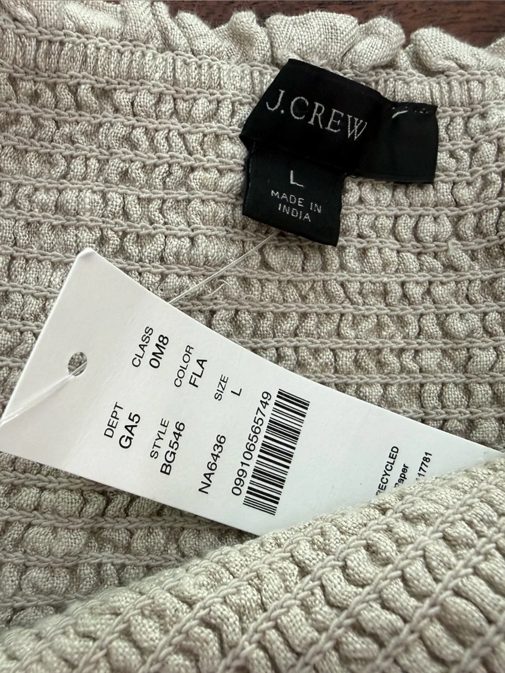J. Crew crew oatmeal